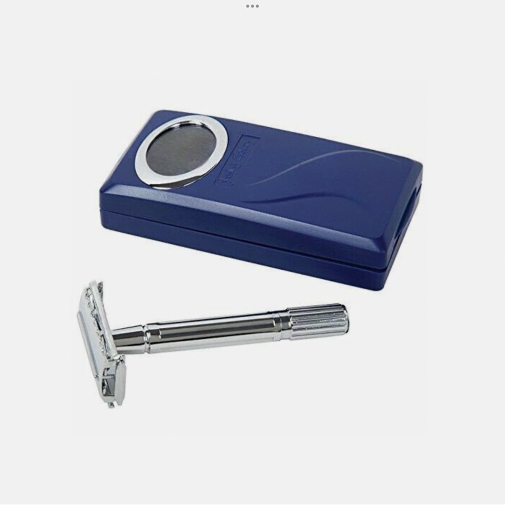 Shaving factory double edge safety razor silver